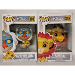 Simba and Rafiki Lion King Set of 2 Funko Pops